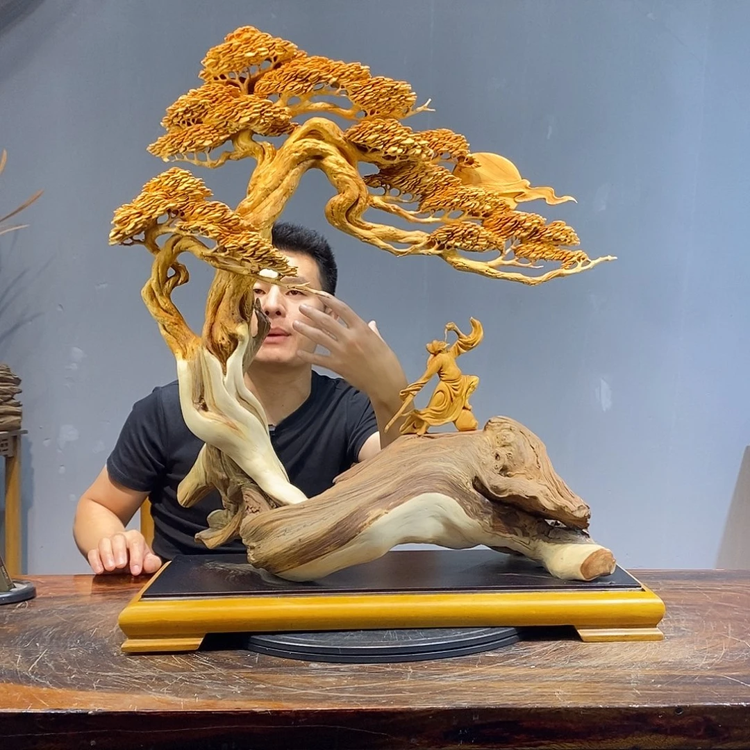柏木木雕作品鉴赏