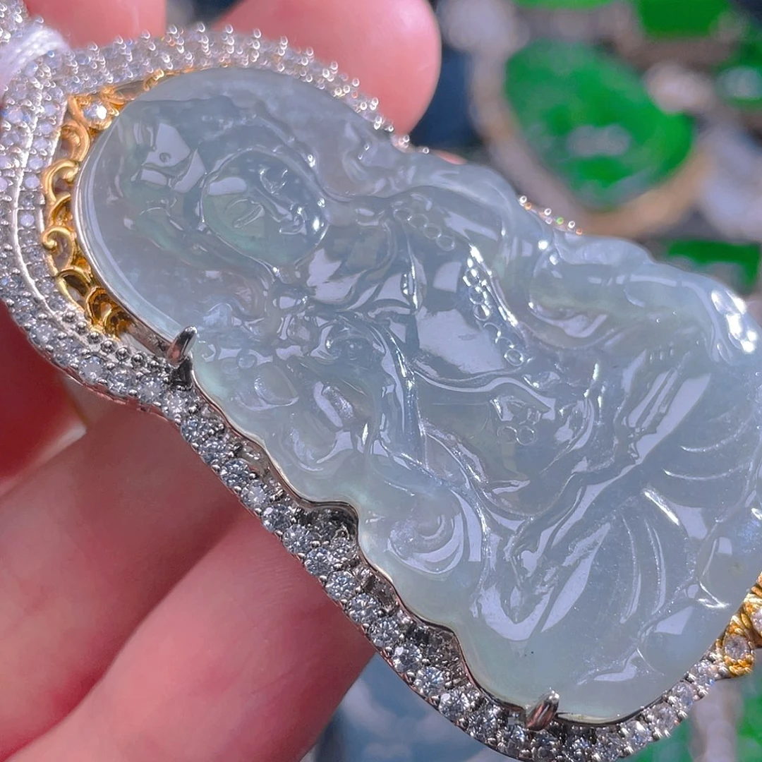 翡翠未镶嵌吊坠(不含链)