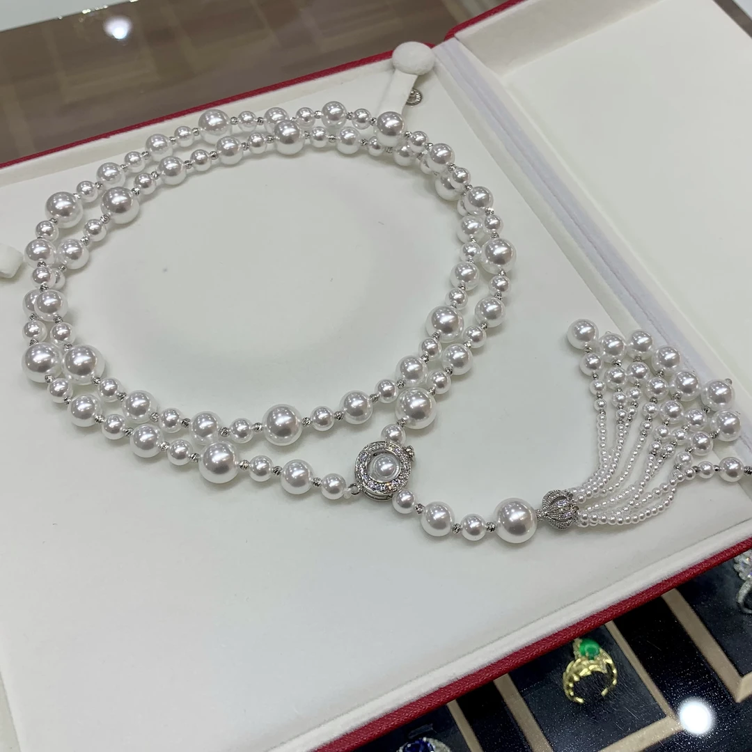 PREPEARL/沛芮 合金项链 进口贝珠流苏项链