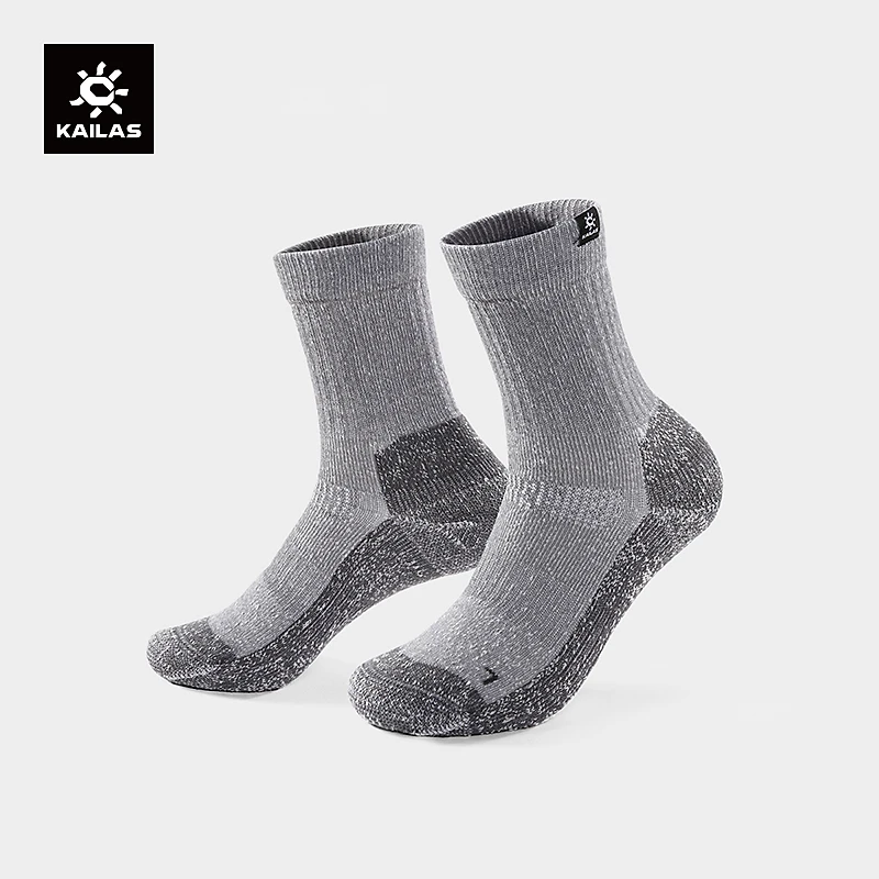 KAILAS凯乐石 男款保暖舒适防臭踏雪中帮徒步袜 KH2501101