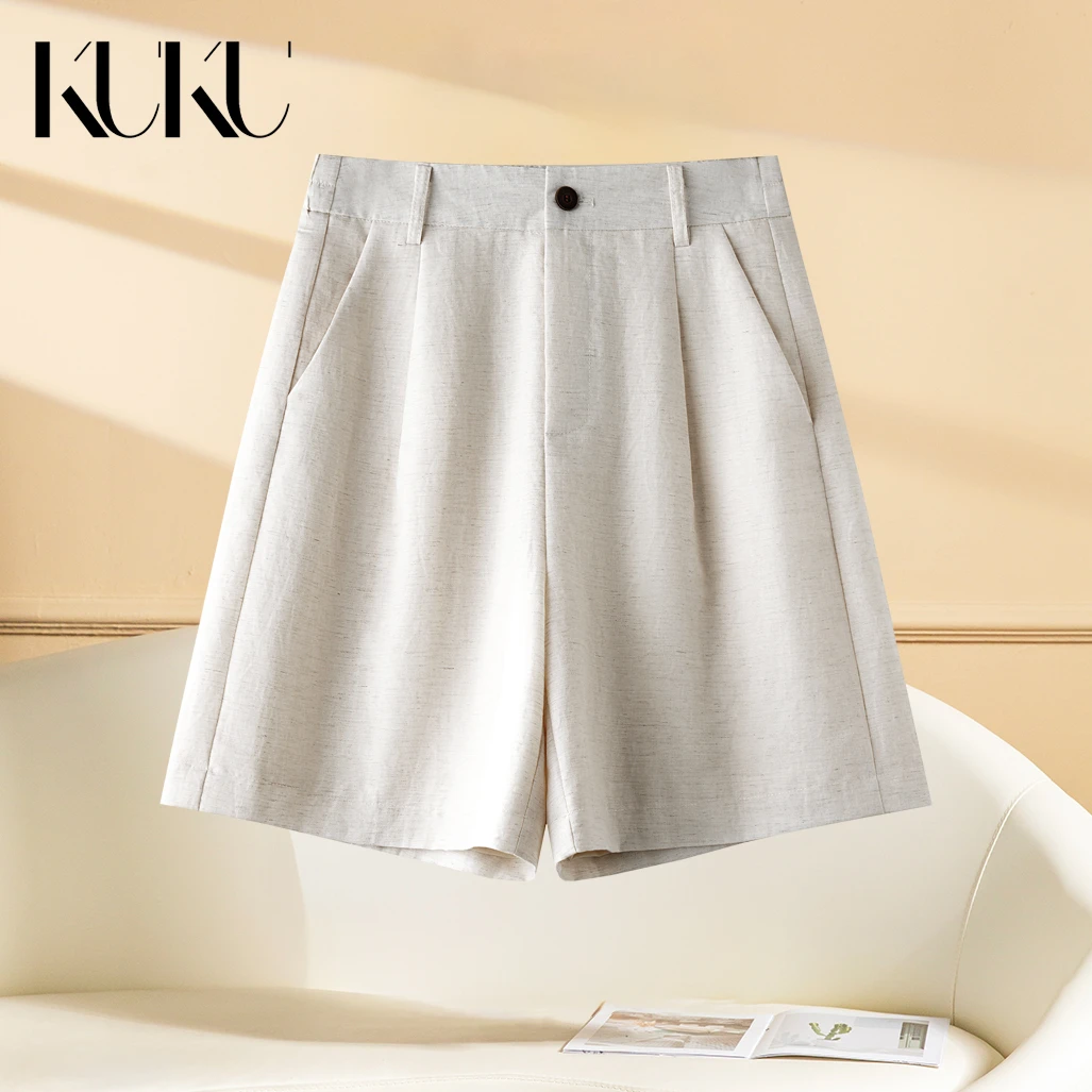 竹间鸣风～2025夏天丝亚麻显瘦廓形百搭短款7990