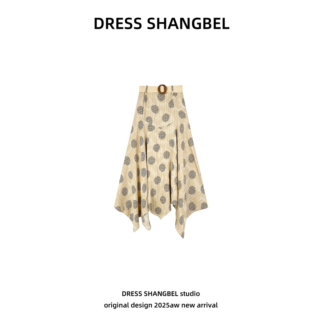 DRESS -秋季新款C64小众印花女士时尚百搭气质半身裙6006H