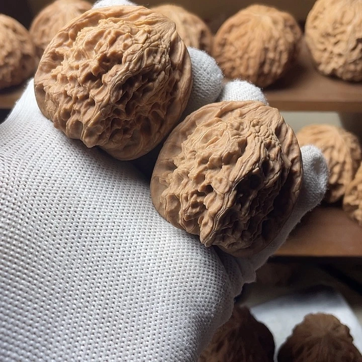 吊坠文玩核桃红狮子狮子头43