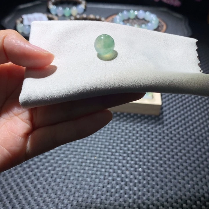 翡翠散珠飘蓝花单珠卡11.7