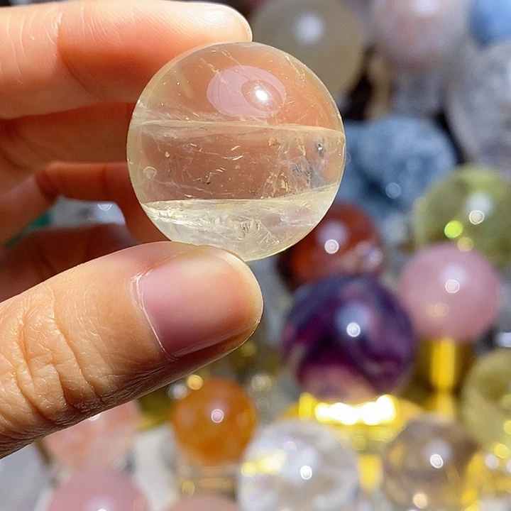 石材黄水晶小球球