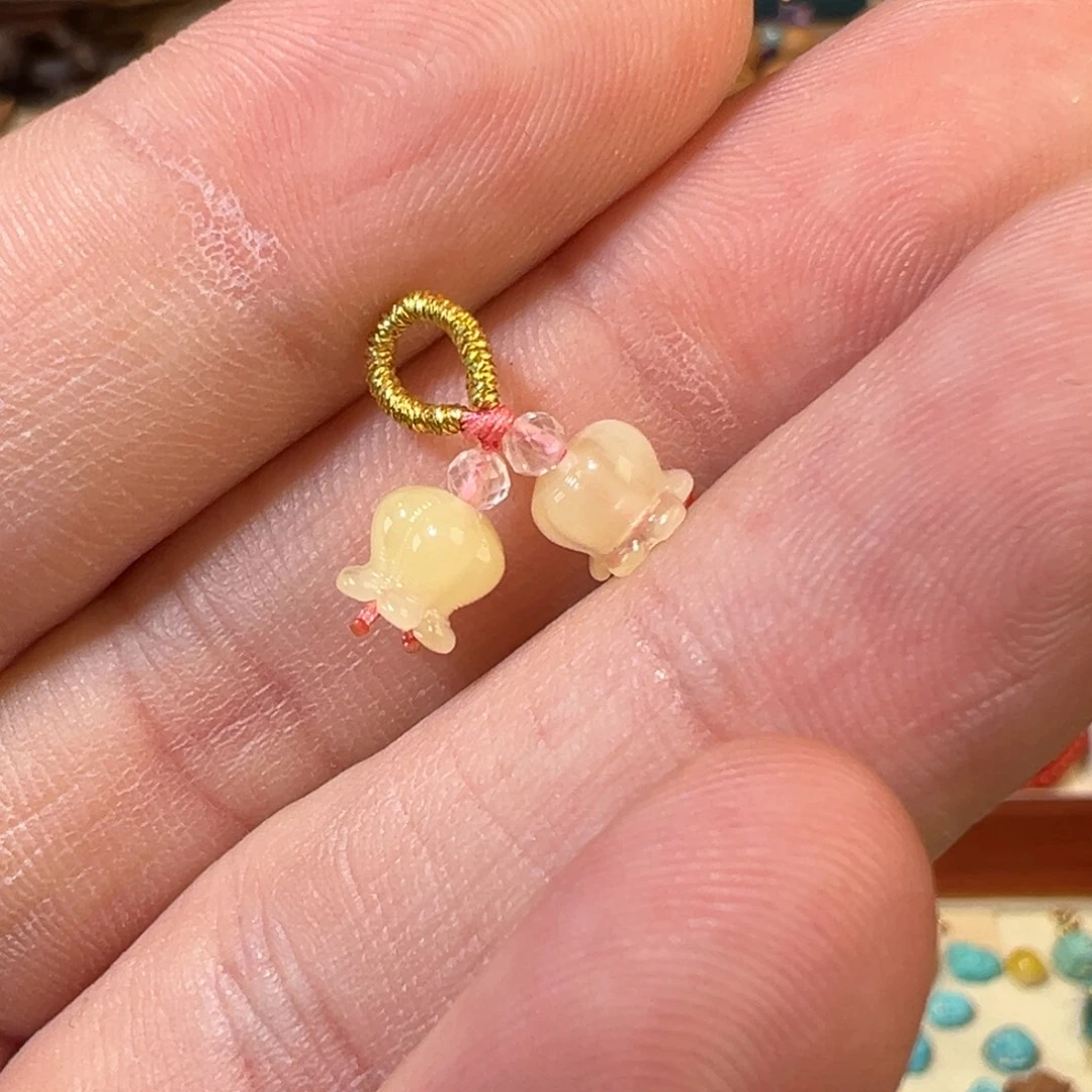 蜜蜡未镶嵌裸石钱袋子卡环