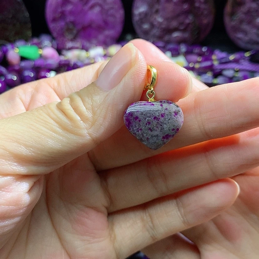 【闪购商品】苏纪石（舒俱来）银S925镀金镶嵌吊坠