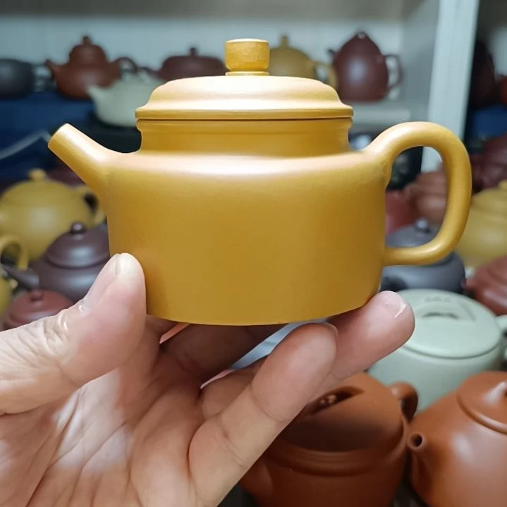 紫砂茶盘原矿黄金段泥德钟260cc半手工