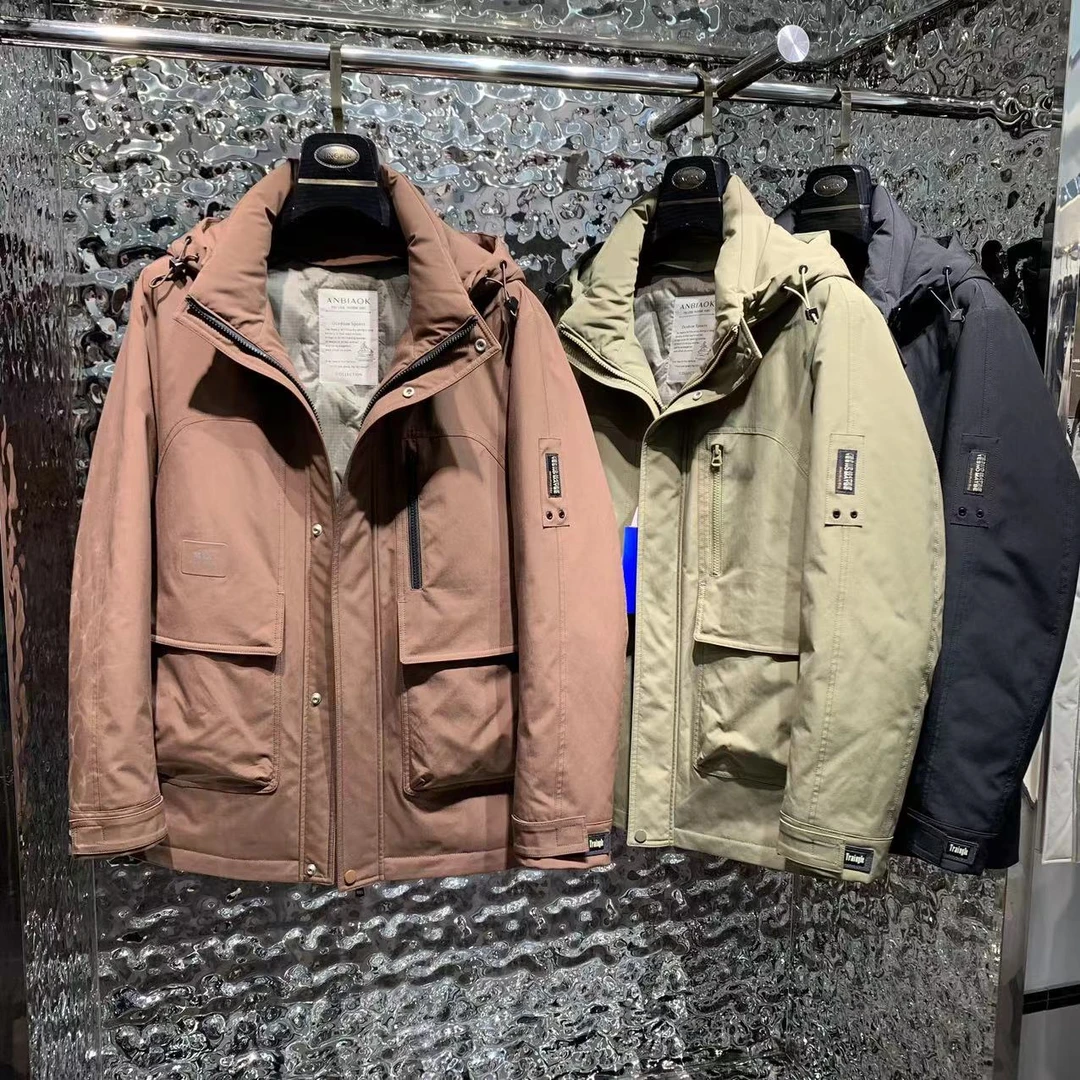 【脱卸内胆 脱帽子】男士中长款 青年时尚 冬季保暖休闲羽绒服