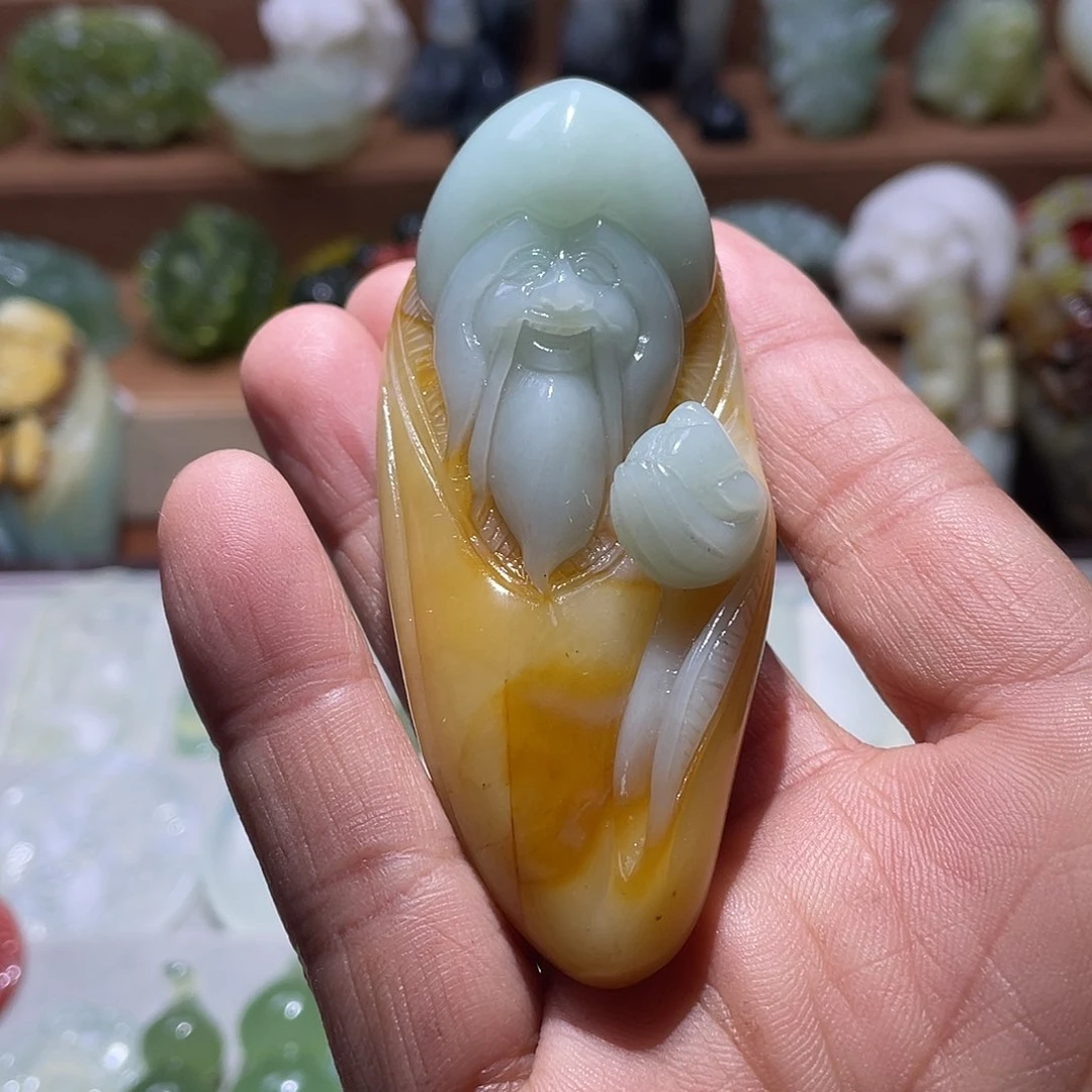 未镶嵌蛇纹石玉珠宝奇石