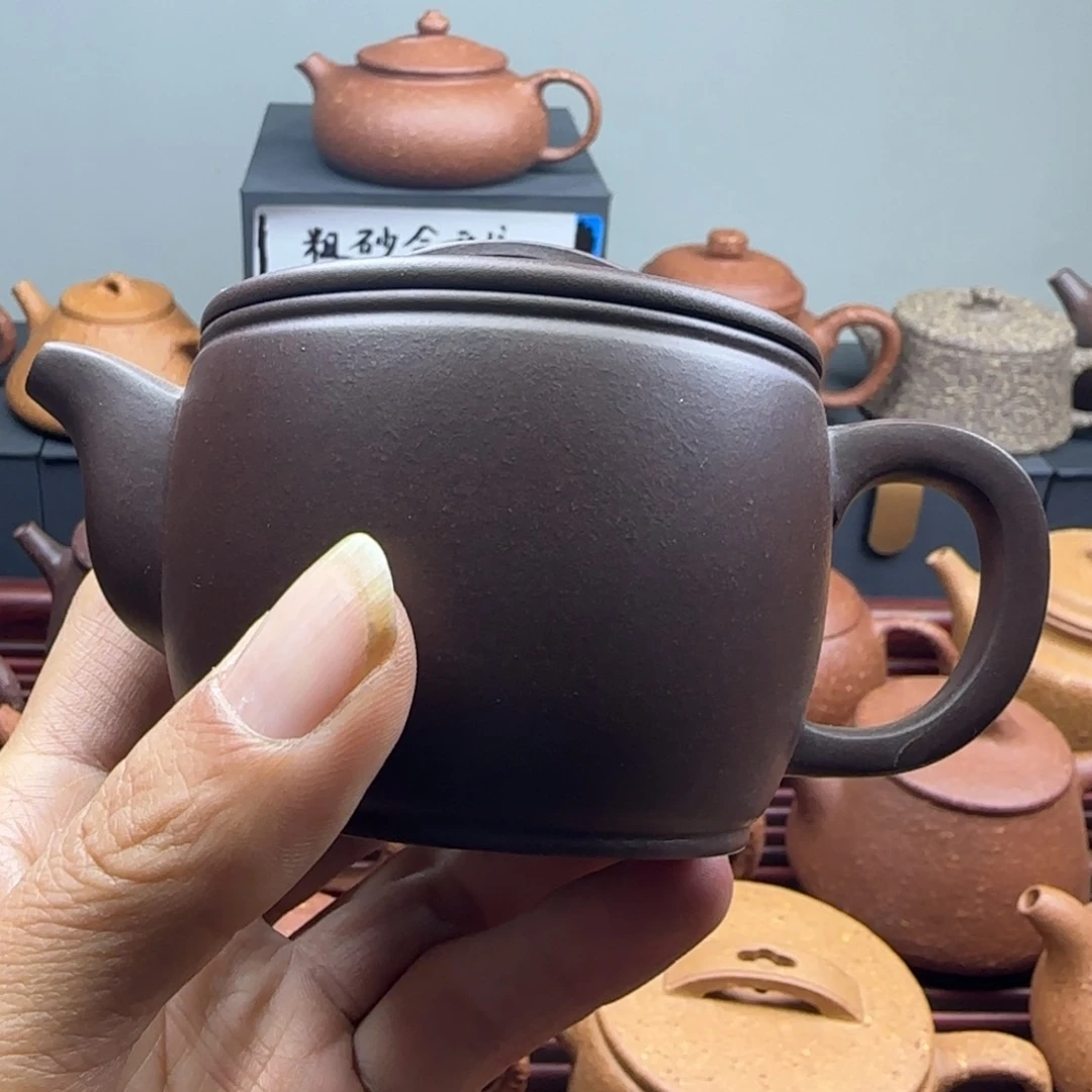 紫砂茶壶格*老紫泥汉瓦150cc