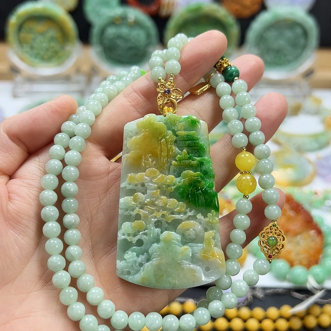 翡翠未镶嵌颈饰吊坠