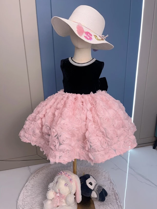 女童礼服公主裙生日宴会小主持人花童婚礼蓬蓬裙（款号822）