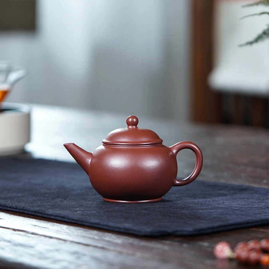 遇壶堂水平160cc红皮龙正宗宜兴纯手工原矿紫砂壶泡茶壶茶器