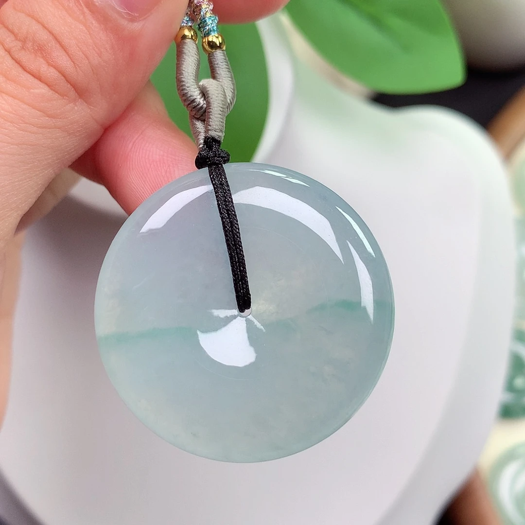 颈饰未镶嵌翡翠平安扣 35x6.3mm