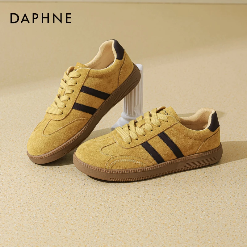 达芙妮流光风复古德训鞋女款2025秋季新款舒适软底运动休闲鞋板鞋