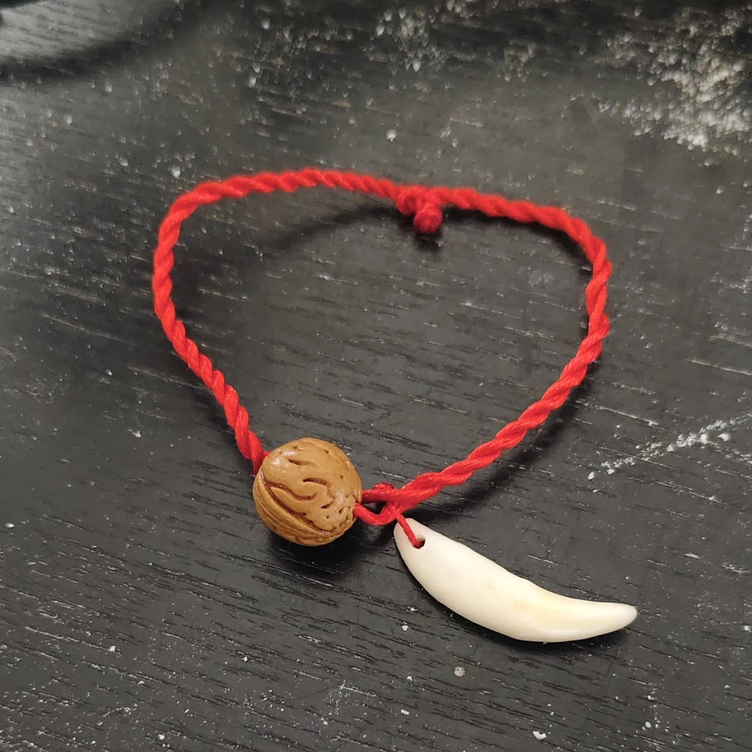 铜合金木质项链 少女时尚红色情侣手链饰品