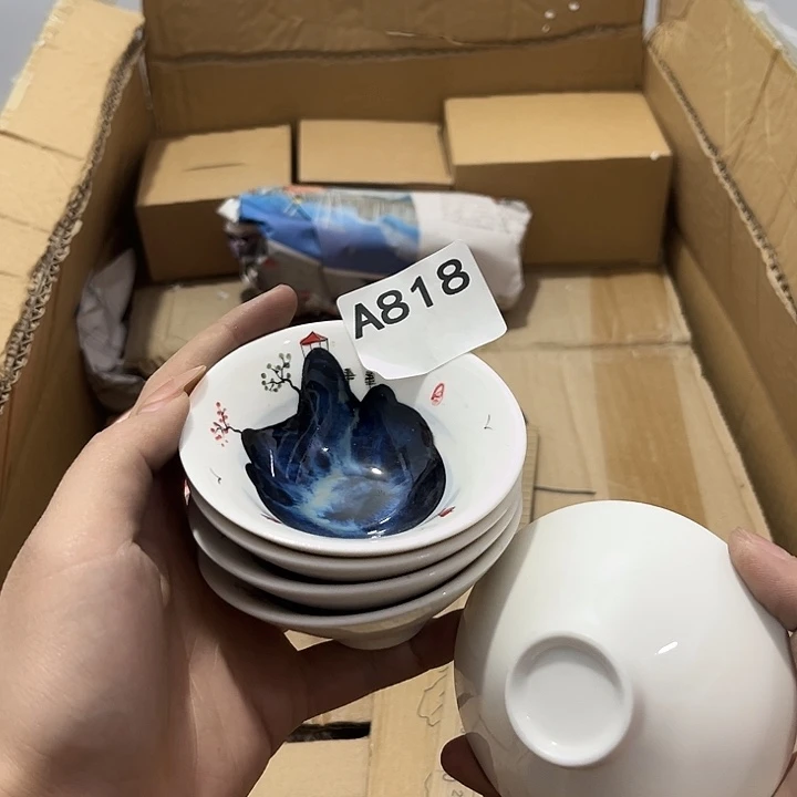 瓷片茶摆件工艺品摆件666
