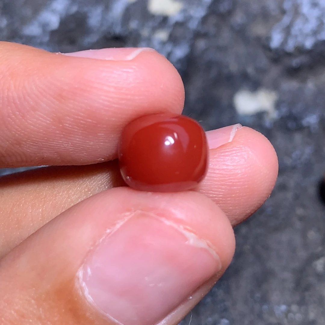 大***N南红玛瑙未镶嵌老型9×7.9微微纹