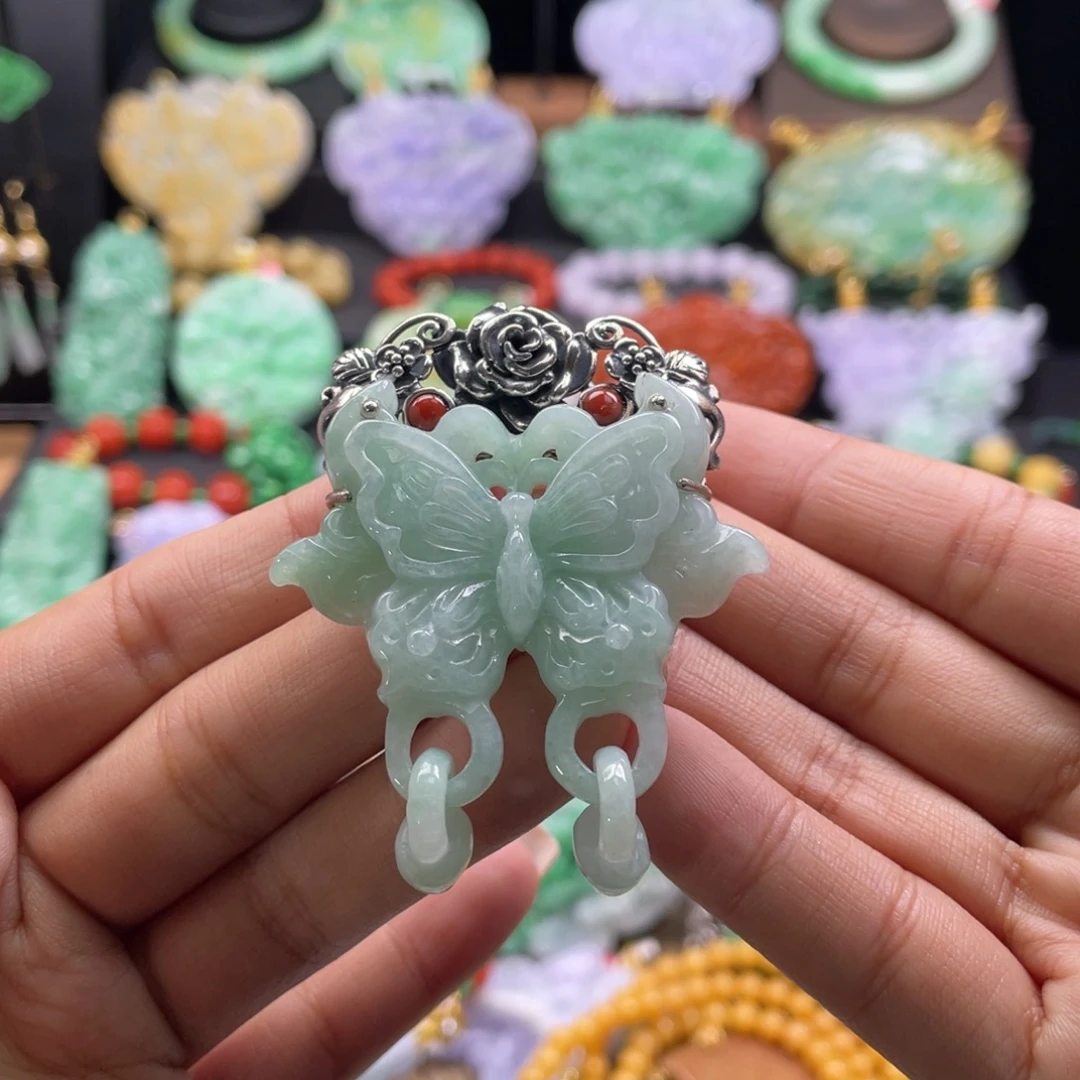 翡翠未镶嵌颈饰代编织