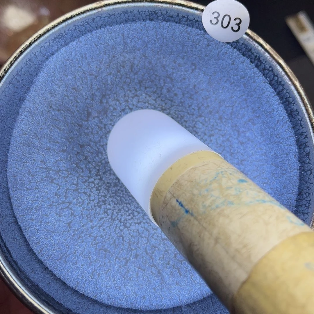 茶盏龙窑柴烧空心水墨滴钵钵器型9.3口径