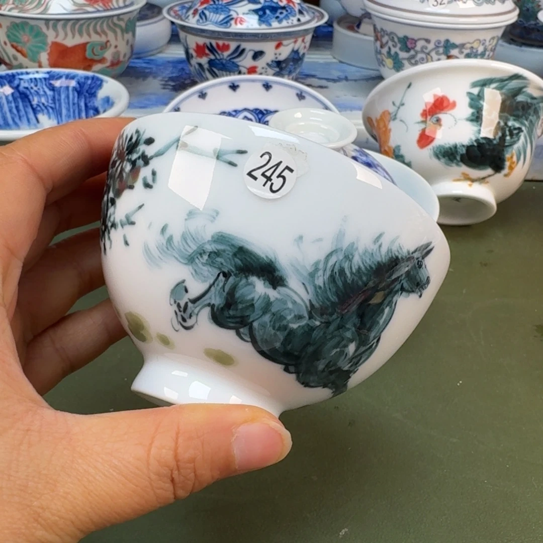 陶景德镇纯手绘茶具圆圆245