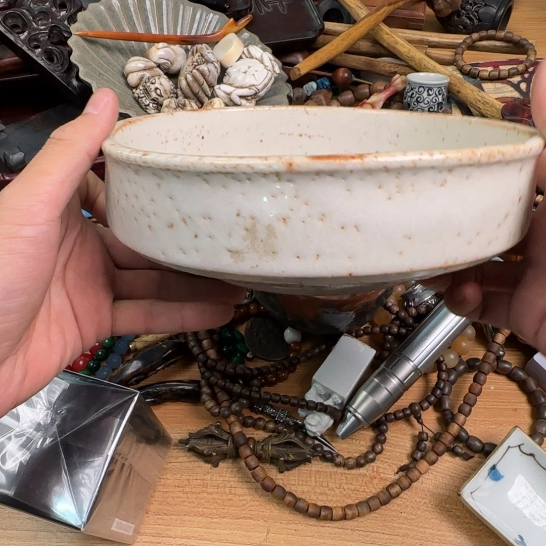 绿泥陶瓷孤品单件车里拍