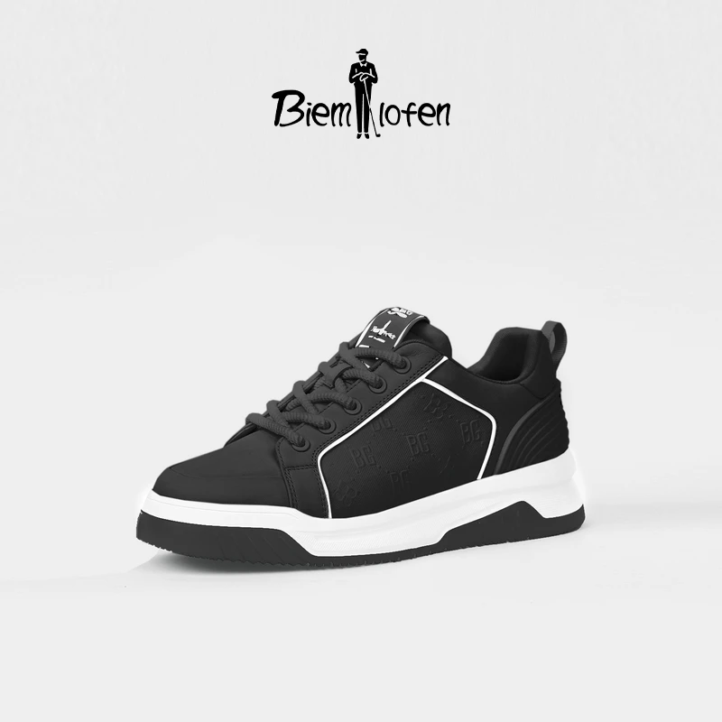 【抗菌防臭】比音勒芬秋季男士时尚经典百搭老花压花厚底休闲板鞋