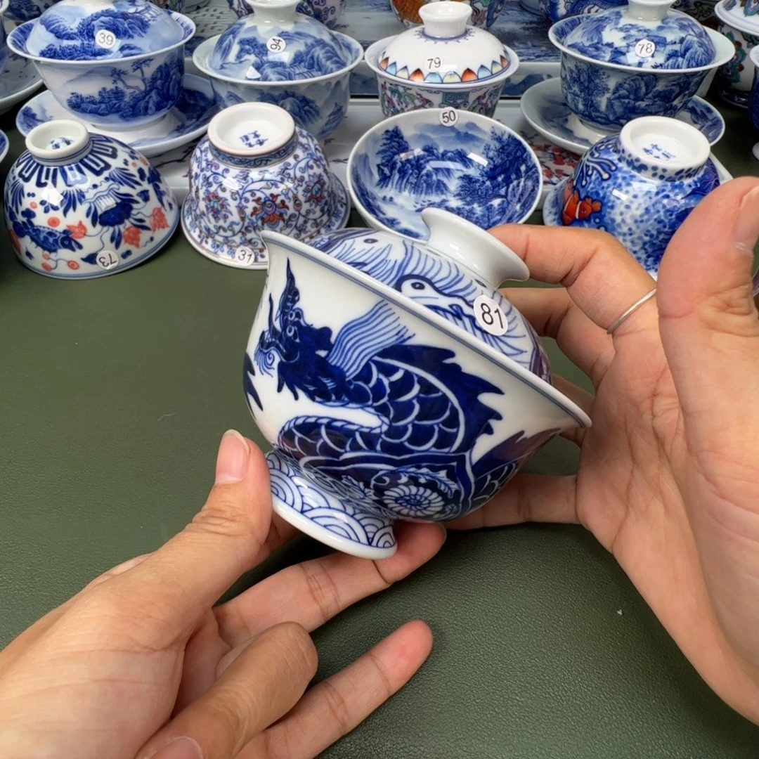 陶瓷景德镇纯手工纯手绘茶具木木81