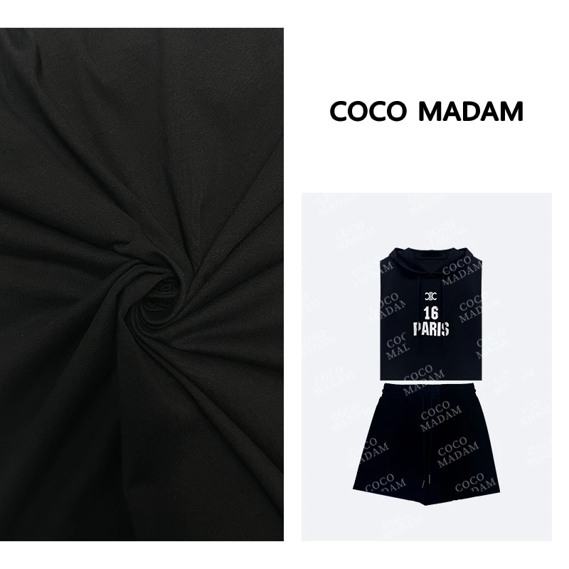 ANNI · 运动休闲~ 无袖坎肩连帽卫衣+印花百搭短裤 Ani-A964