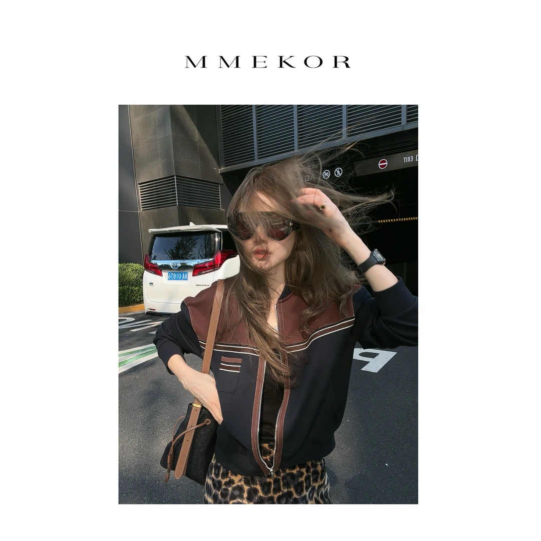 MMEKOR“留蓝冰咖”外套 2025新款秋款活力常青藤上衣 30175