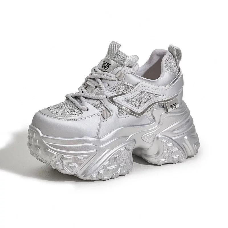 内增高老爹鞋女ins超火爆款2025新款夏季网面透气厚底休闲运动鞋