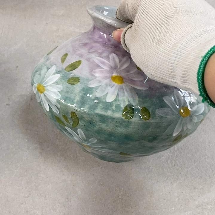 缸13xc景德镇陶瓷花盆微瑕打孔