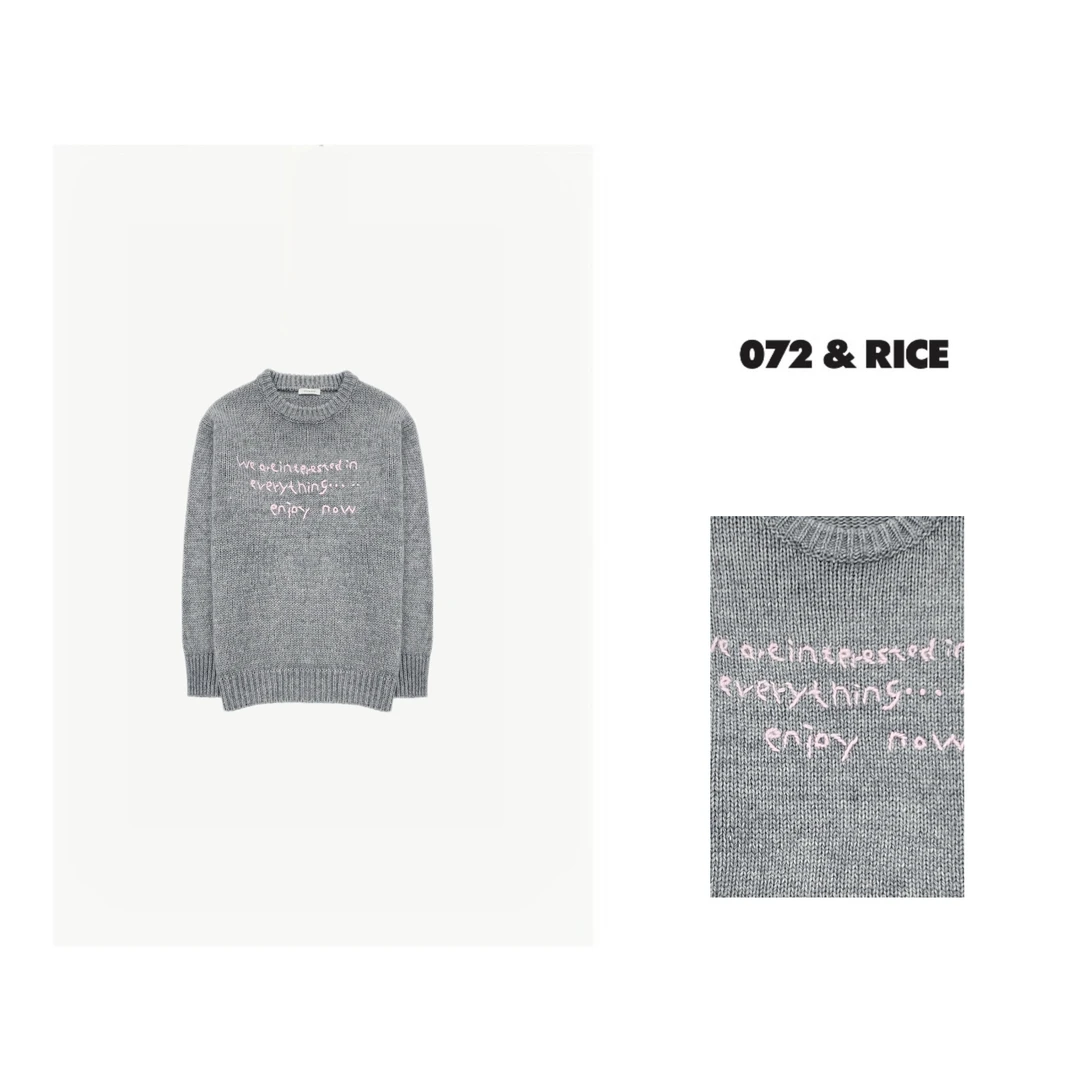 072 & RICE【美好】 秋冬休闲圆领长袖针织衫 LE257 117FF