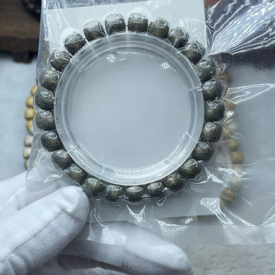 手串星月菩提原生态石玉9✖️8侧留白针尖星