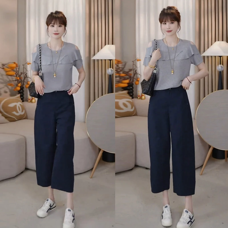 2025年洋气潮流时尚夏季新款设计感轻熟日常休闲气质百搭女士套装