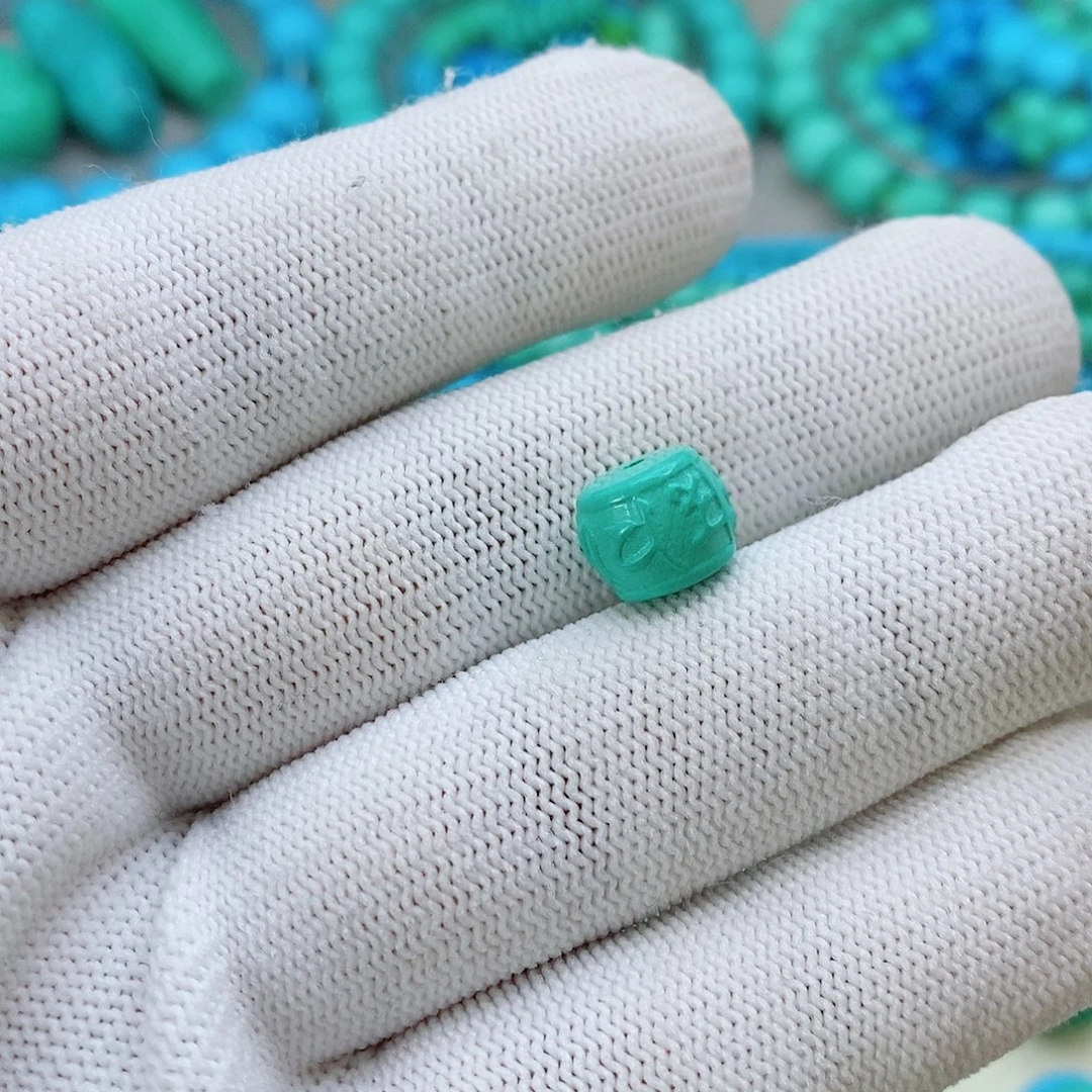 卡8.8mm鼓珠一颗浅绿色
