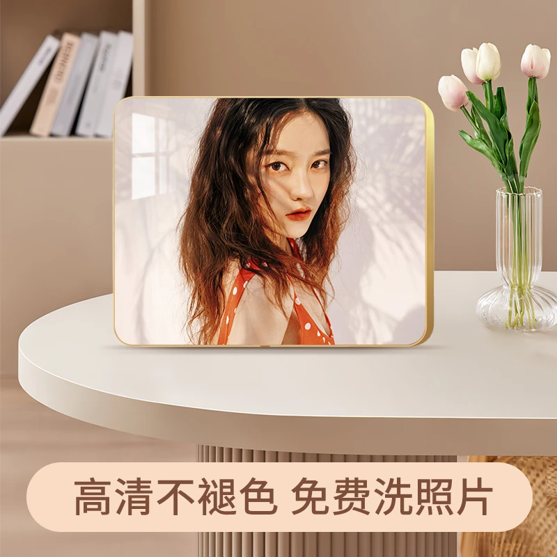 【高端铝合金相框】包边10寸奢侈金水晶相框摆台宝宝照全家福婚纱照