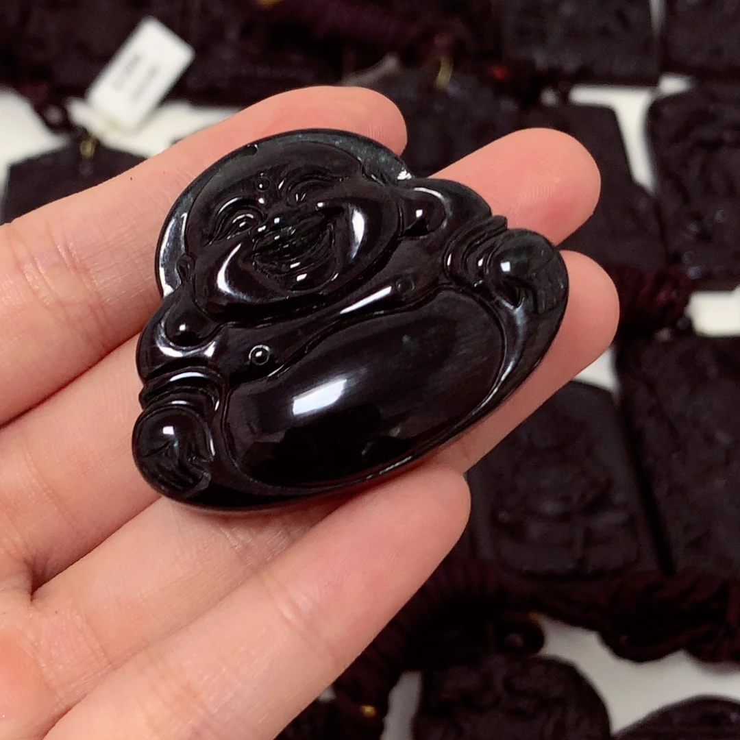 翡翠未镶嵌颈饰天然a货钢琴黑特色福利题材挂件