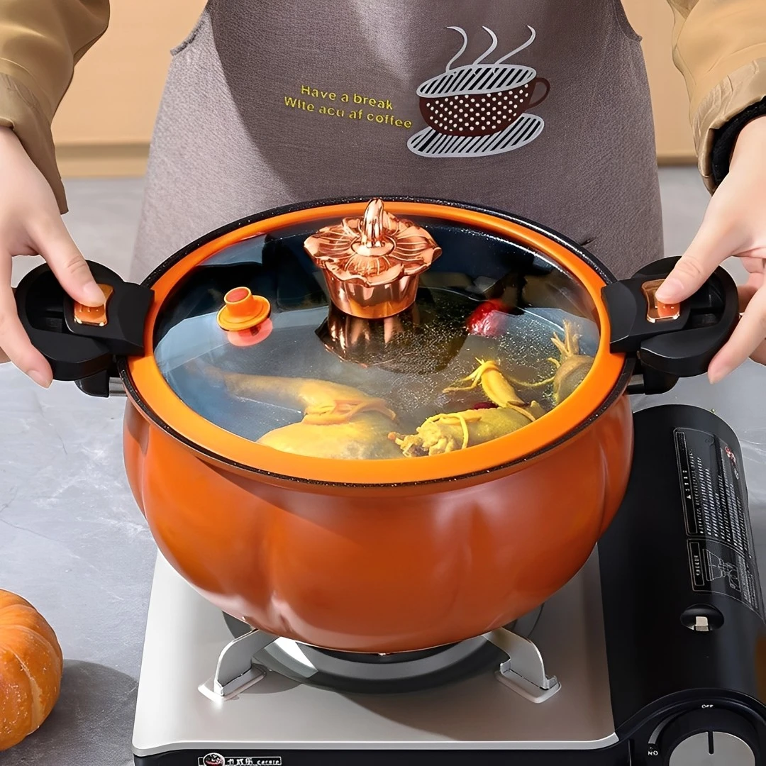 微压锅家用多功能锅南瓜锅不粘压力锅大容量汤锅电磁炉燃气灶炖锅