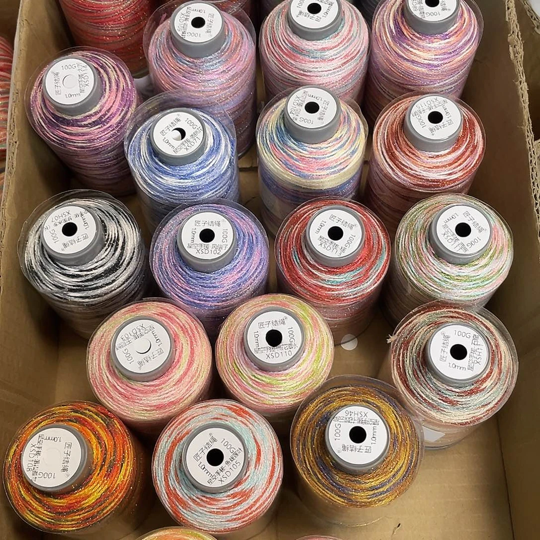 聚酯纤维1.0mm100克星空段染手搓棉2卷自选