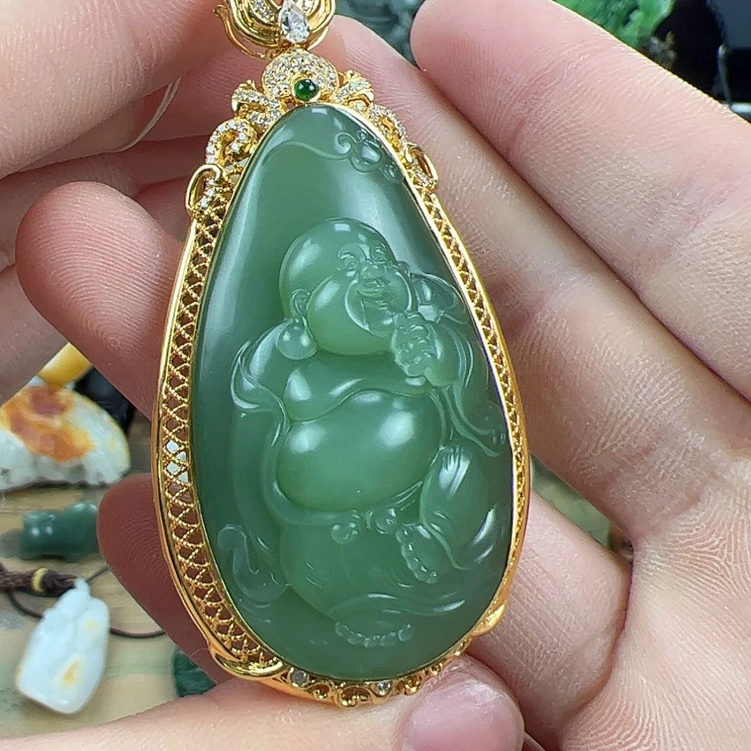 和田玉未镶嵌挂件