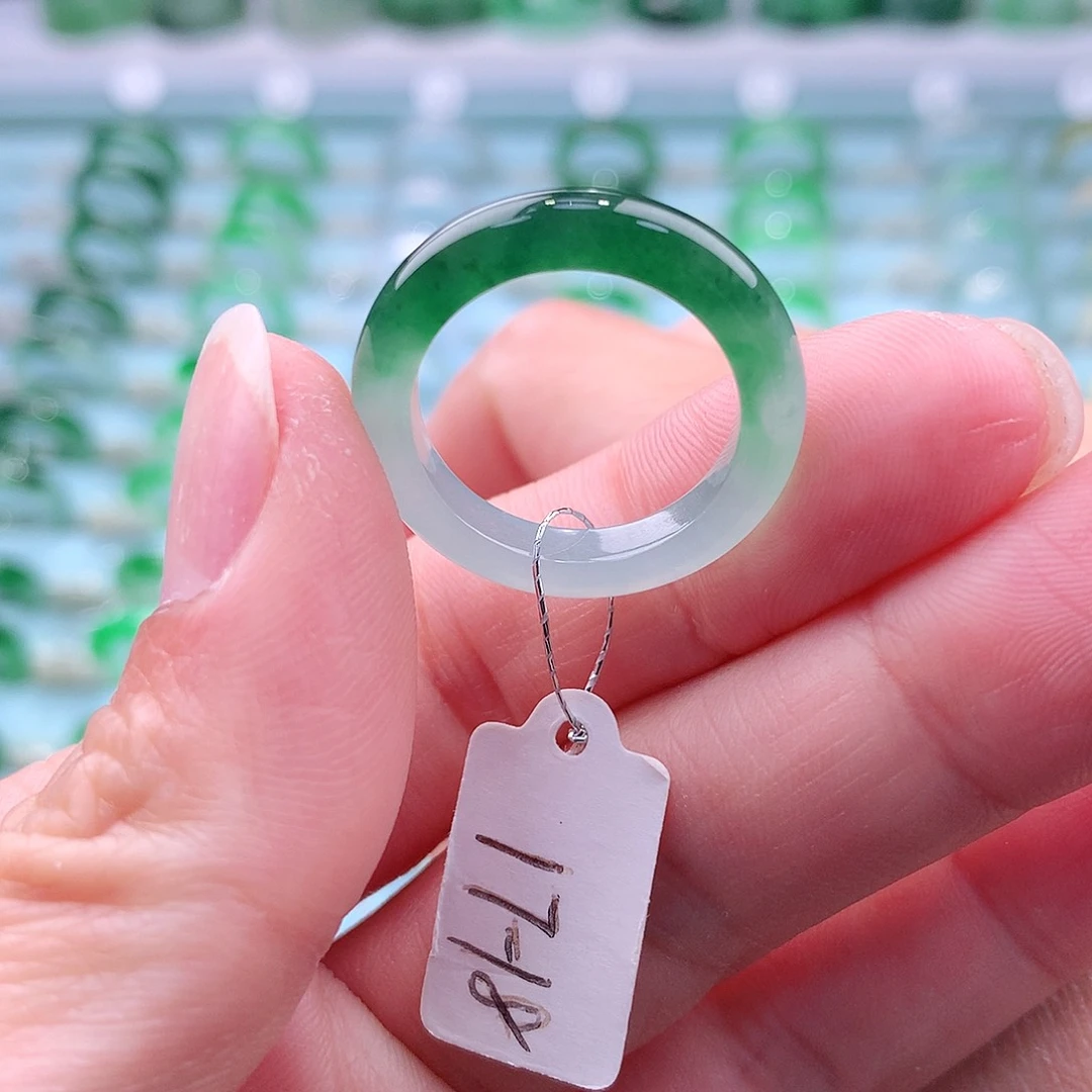 翡翠戒指未镶嵌A货缅甸翡翠