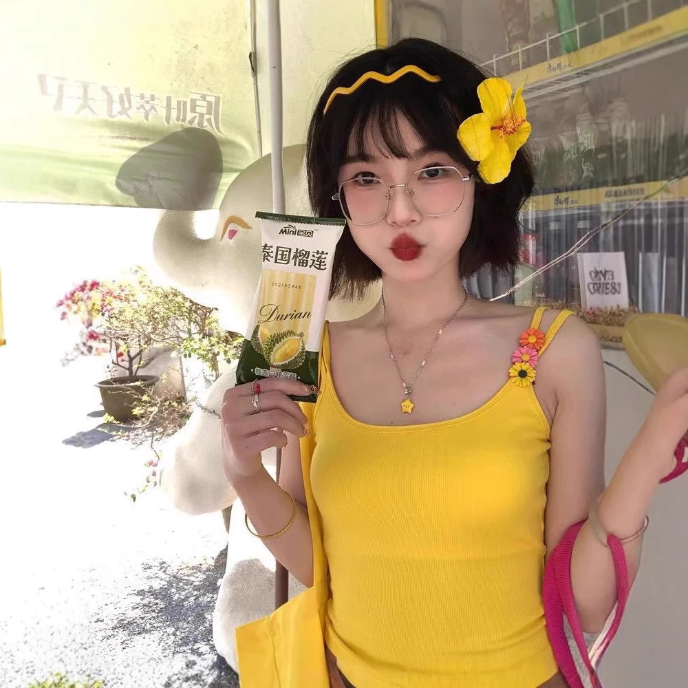 6115#新款 法式吊带背心女夏外穿纯色性感辣妹修身显瘦小个子短款