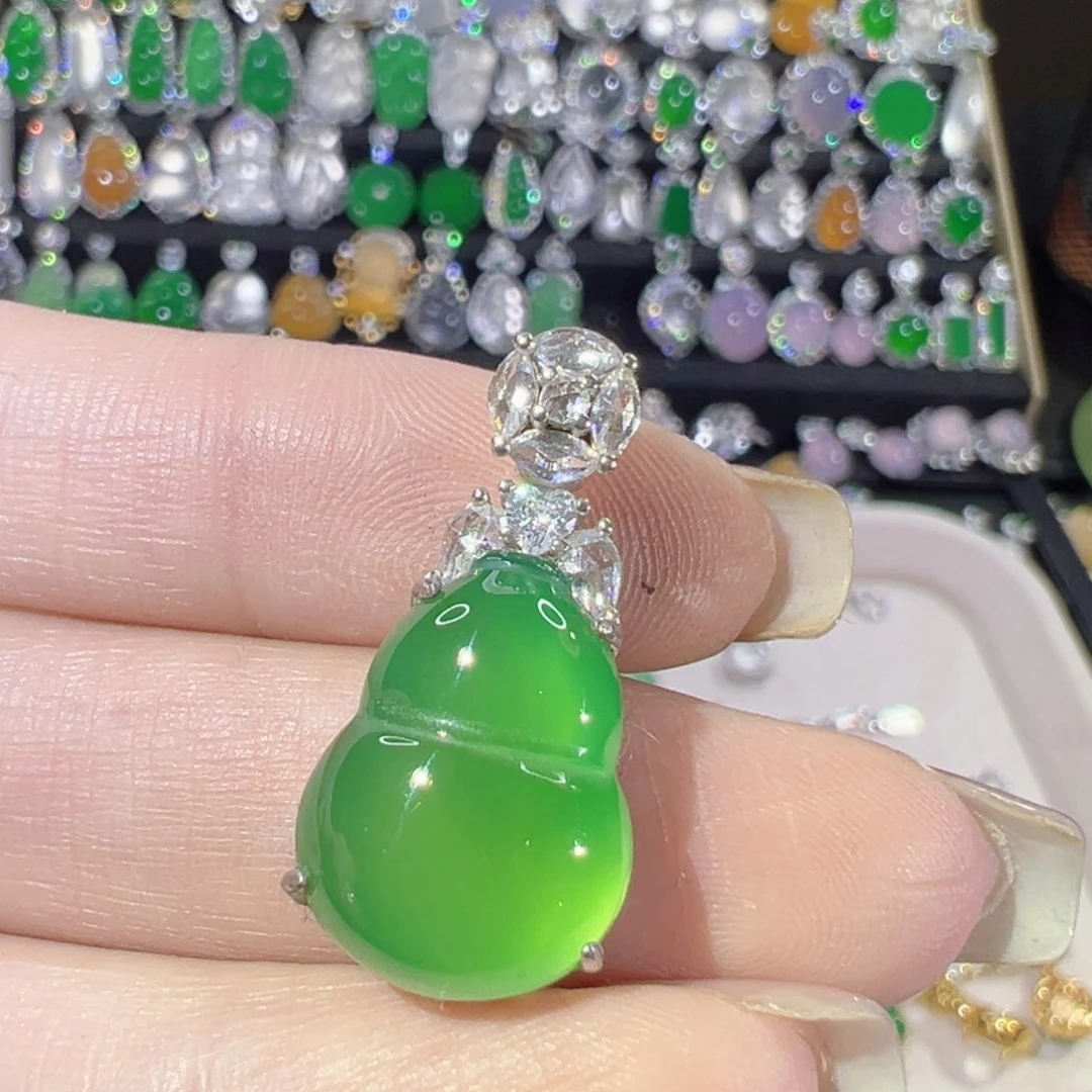 玛瑙/玉髓颈饰银S925镶嵌