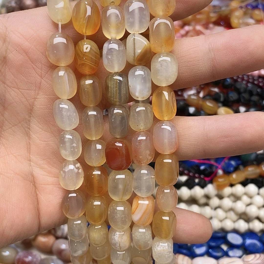 玛瑙/玉髓未镶嵌珠宝半成品玛瑙随形一条装