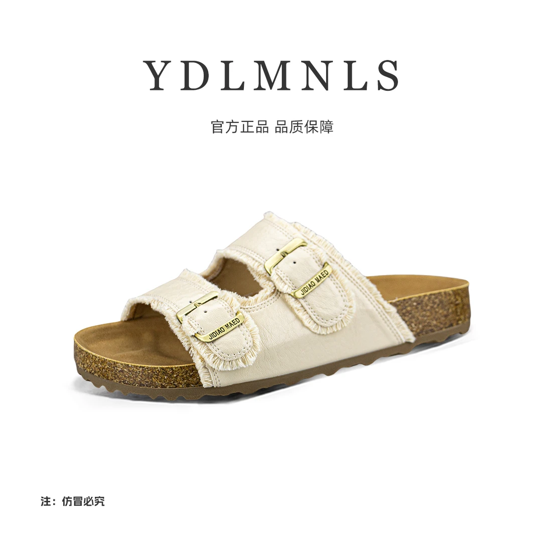 2025夏季新款时尚软底一字拖双扣款潮流舒适平底拖鞋MN52029
