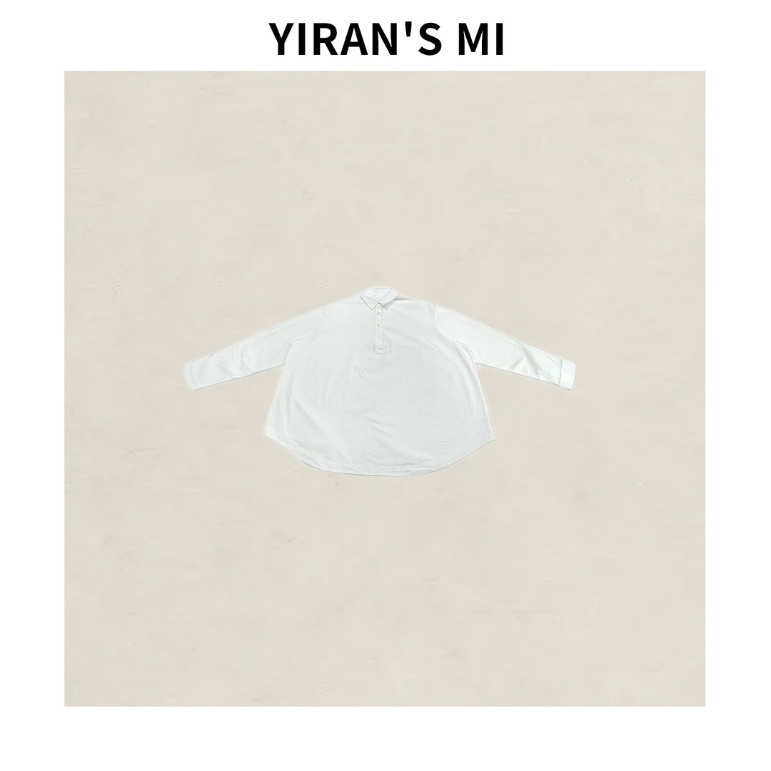 // 后知后觉 极简廓形半开襟亨利领衬衫衬衣 YLM00817