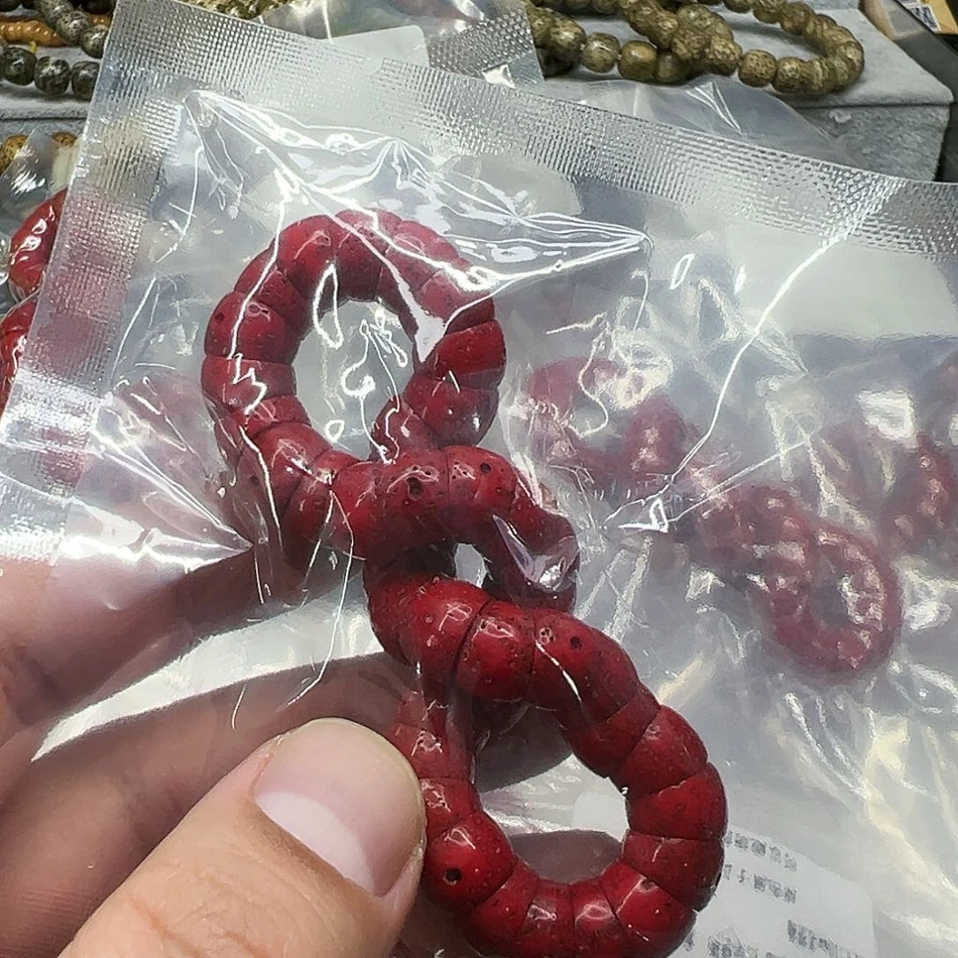 星月菩提手串87朱供星月菩提单圈大肠1.0