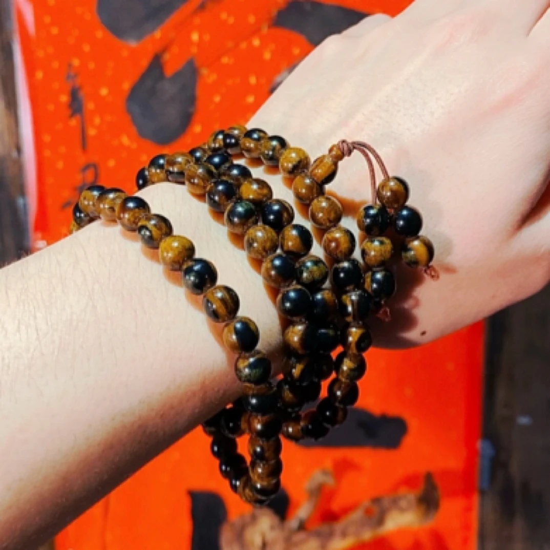 多圈长款珊瑚根珀老料可戴可盘玩定制款（多圈）